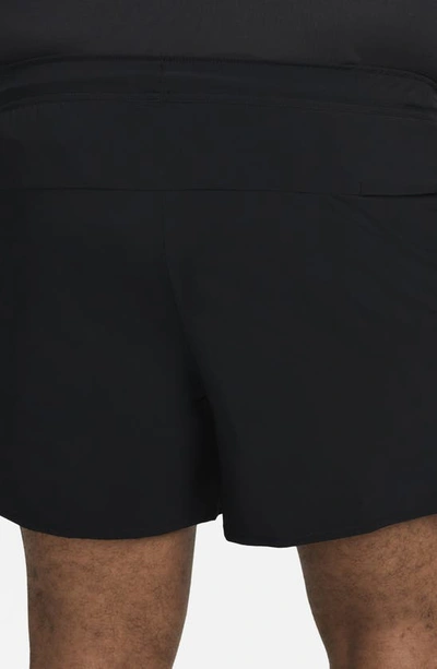 Nike Men's Unlimited Dri-fit 5" Unlined Versatile Shorts In Black/ Black/ Black