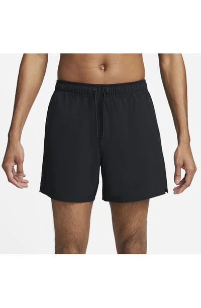 Nike Men's Unlimited Dri-fit 5" Unlined Versatile Shorts In Black/ Black/ Black