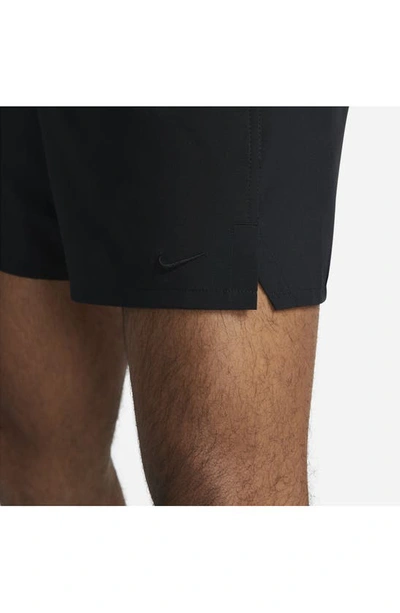 Nike Men's Unlimited Dri-fit 5" Unlined Versatile Shorts In Black/ Black/ Black