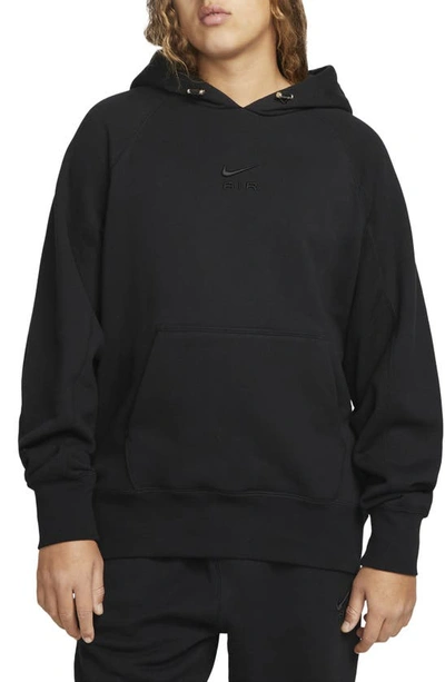 Shop Nike French Terry Hoodie In Black/ Black