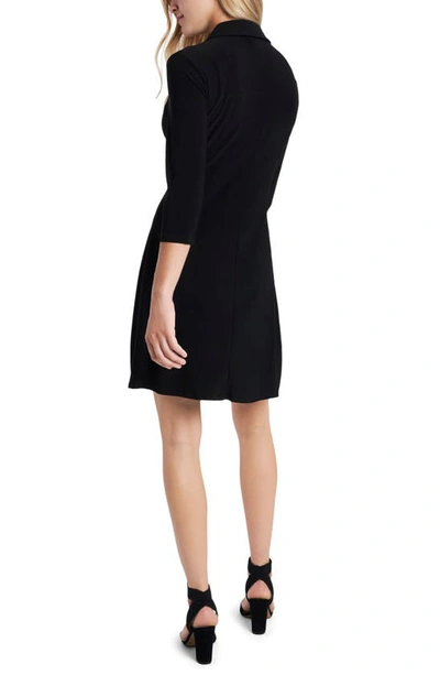 Chaus Front Zip Minidress In Black