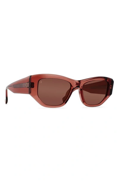 Shop Raen Ynez 54mm Mirrored Square Sunglasses In Allegra/ Teak