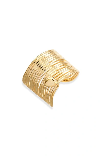 Shop Gas Bijoux Wave Ring In Gold