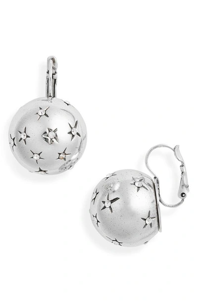 Shop Gas Bijoux Comette Sphere Earrings In Silver