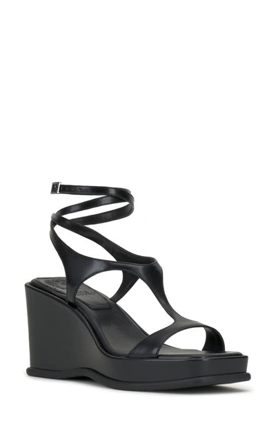 Shop Vince Camuto Fetemee Wedge Sandal In Black