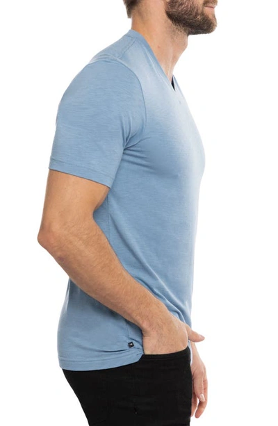 Shop Travismathew Cloud Trim Fit Slubbed T-shirt In Copen Blue