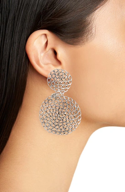 Shop Gas Bijoux Onde Gourmette Earrings In Silver