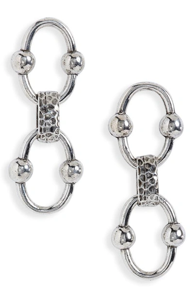 Shop Gas Bijoux Rivage Double Drop Earrings In Silver