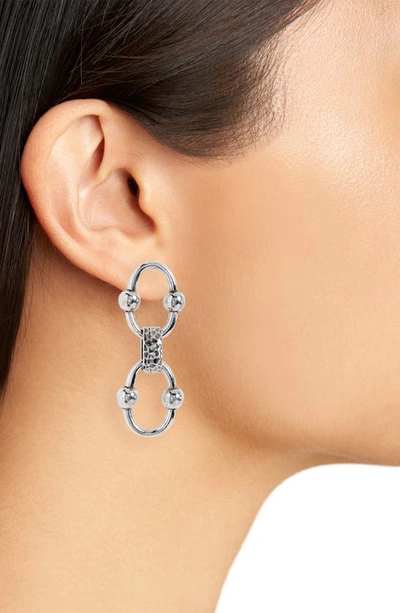 Shop Gas Bijoux Rivage Double Drop Earrings In Silver