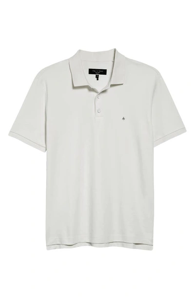 Rag & Bone Interlock Slim Fit Performance Polo In Grey