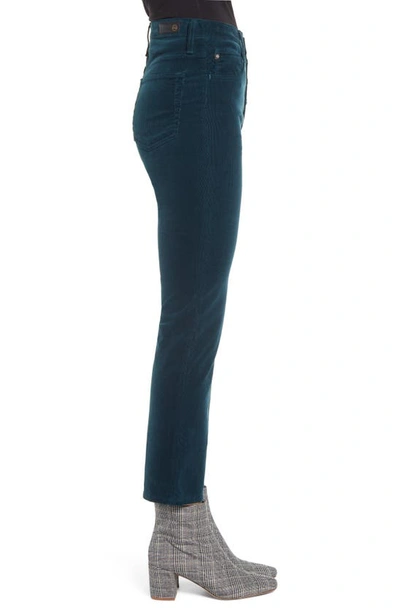 Shop Ag The Isabelle Button High Waist Ankle Straight Leg Jeans In Royal Loon