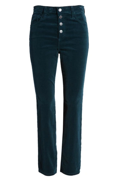 Shop Ag The Isabelle Button High Waist Ankle Straight Leg Jeans In Royal Loon