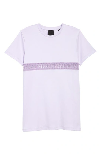 Shop Givenchy Kids' Logo Inset Cotton T-shirt Dress In 935-lilac