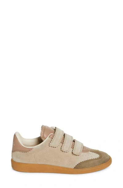 Isabel Marant Beth Mixed Leather Triple-grip Sneakers In Taupe