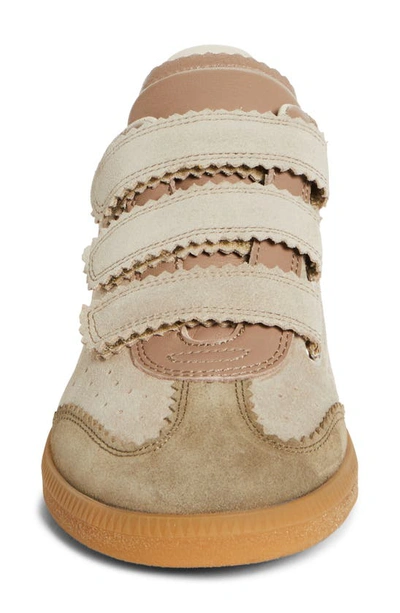 Isabel Marant Beth Mixed Leather Triple-grip Sneakers In Taupe