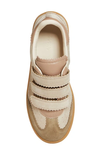 Isabel Marant Beth Mixed Leather Triple-grip Sneakers In Taupe