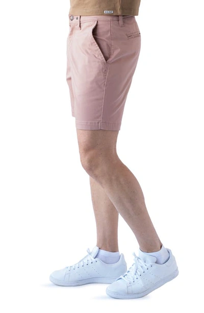 Devil-dog Dungarees 9-inch Performance Stretch Chino Shorts In Dusty Mauve