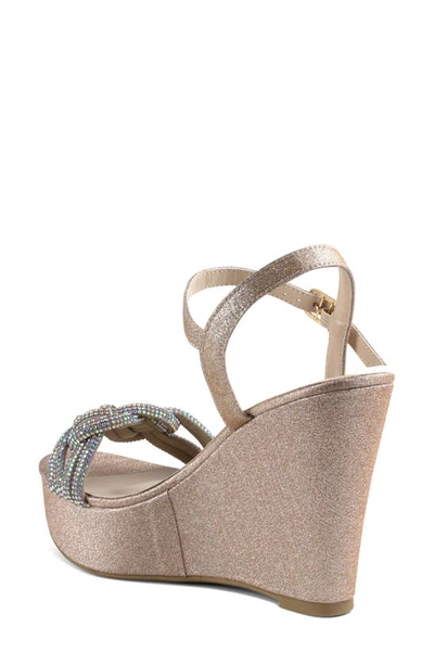 Touch Ups Gemini Platform Wedge Sandal In Champagne