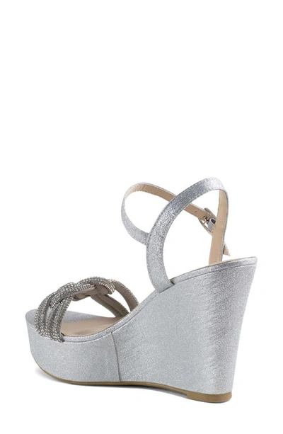 Touch Ups Gemini Platform Wedge Sandal In Silver