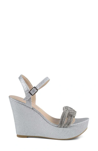 Touch Ups Gemini Platform Wedge Sandal In Silver