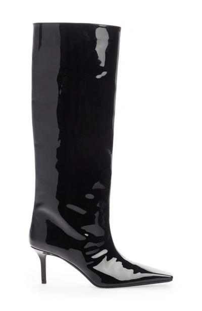 Shop Acne Studios Besquared Pointed Toe Knee High Boot In Black