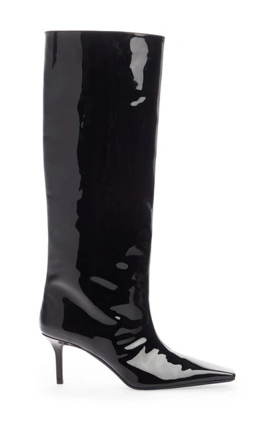 Acne Studios Stivali In Pelle Con Punta Affusolata In Black
