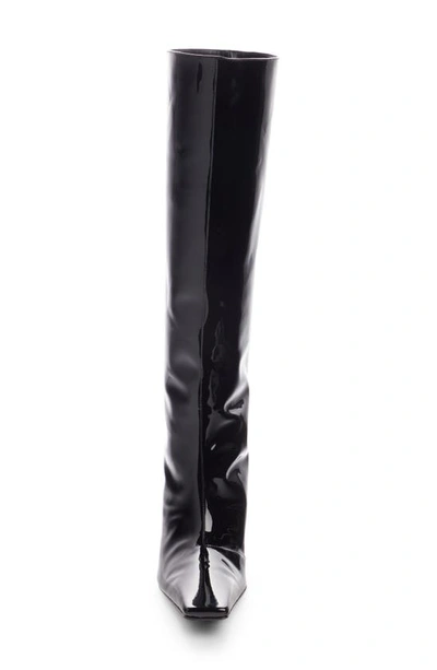 Shop Acne Studios Besquared Pointed Toe Knee High Boot In Black