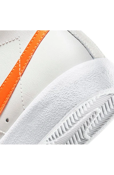 Shop Nike Blazer Mid '77 High Top Sneaker In Light Bone/ Orange/ Orange