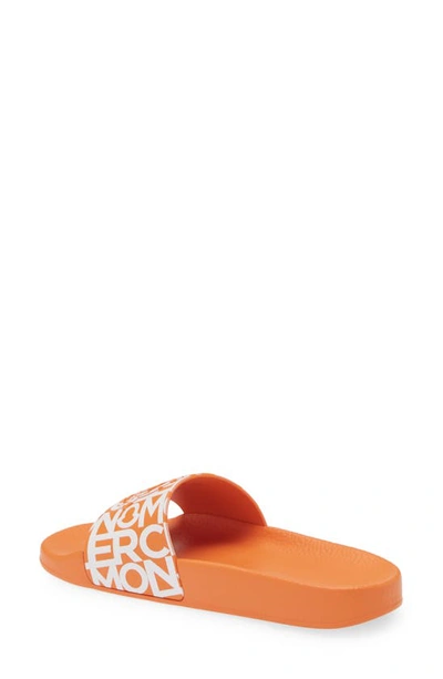 Shop Moncler Jeanne Logo Slider In Orange