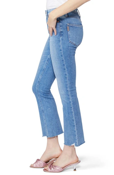 Shop Paige Colette Raw Hem High Waist Crop Flare Jeans In Mel Distressed Live Hem