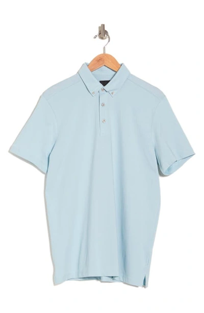 Shop 14th & Union Short Sleeve Coolmax Polo In Blue Sphere