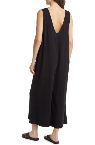 Shop Treasure & Bond Sleeveless Wide Leg Jumpsuit In Black