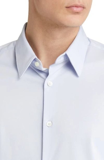 Theory Sylvain Structure Knit Regular Fit Shirt In Olympic - Yjy