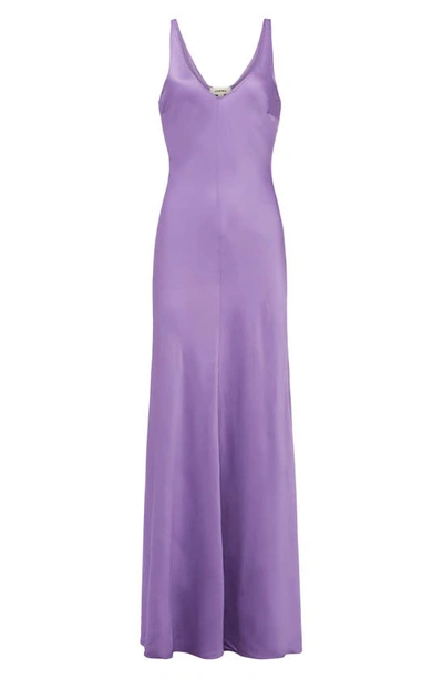 Shop L Agence Clea Satin Slipdress In Orchid