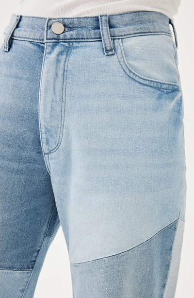 Shop Dl1961 X Kseniaschnaider Zoie High Waist Wide Leg Jeans In Patchwork