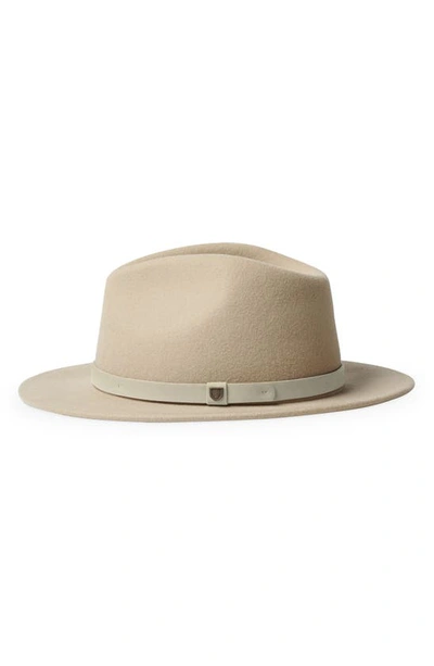 Shop Brixton Messer Fedora Hat In Light Fawn