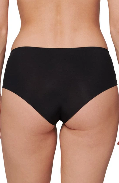 Shop Simone Perele 'saga' Embroidered Boyshort Briefs In Black