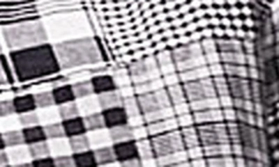 Shop Topman Patchwork Check Overshirt In Black/white
