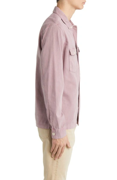 Shop Allsaints Spotter Button-up Shirt Jacket In Ashed Pink