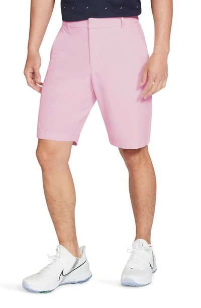 Shop Nike Dri-fit Flat Front Golf Shorts In Pink Foam/ Pink Foam