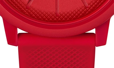 Shop Lacoste 12.12 Silicone Strap Watch, 42mm In Red