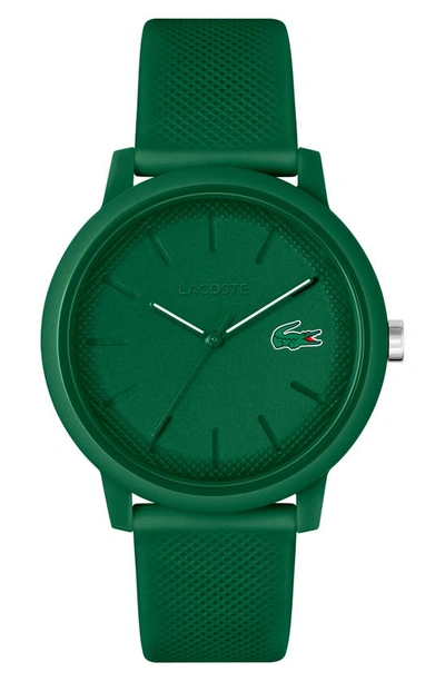 Shop Lacoste 12.12 Silicone Strap Watch, 42mm In Green