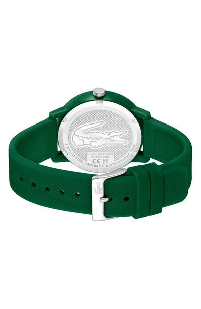 Shop Lacoste 12.12 Silicone Strap Watch, 42mm In Green