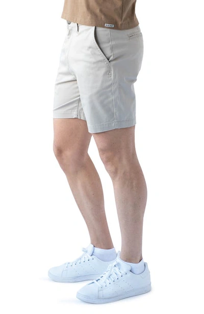 Devil-dog Dungarees 7-inch Performance Stretch Chino Shorts In Putty