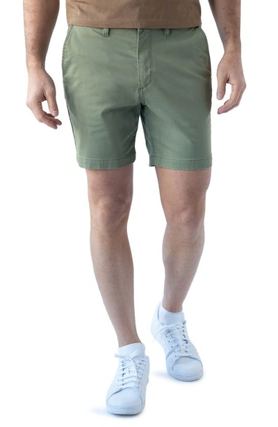 Shop Devil-dog Dungarees 7-inch Performance Stretch Chino Shorts In Sea Spray