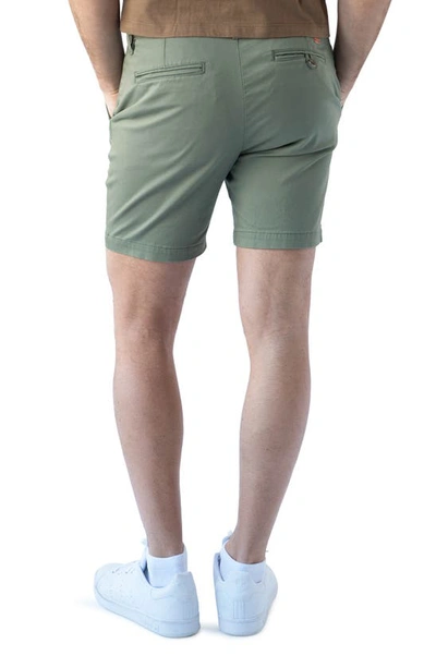 Devil-dog Dungarees 7-inch Performance Stretch Chino Shorts In Sea Spray