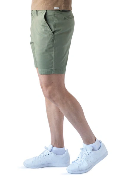 Devil-dog Dungarees 7-inch Performance Stretch Chino Shorts In Sea Spray