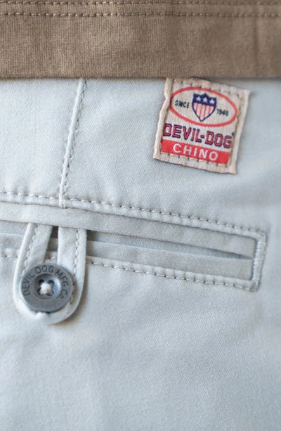 Shop Devil-dog Dungarees 7-inch Performance Stretch Chino Shorts In Putty
