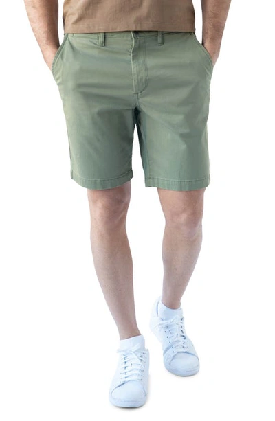Shop Devil-dog Dungarees 9-inch Performance Stretch Chino Shorts In Sea Spray
