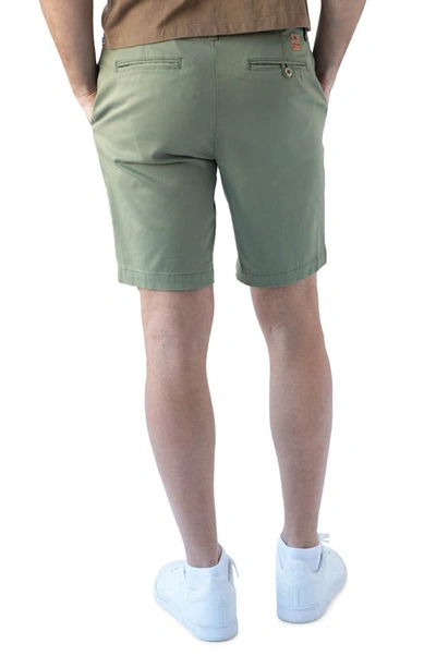 Shop Devil-dog Dungarees 9-inch Performance Stretch Chino Shorts In Sea Spray